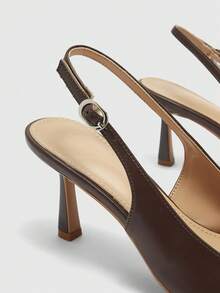 CUCCOO BIZCHIC 女士优雅尖头高跟鞋，通勤必备 - 棗紅色 - 查看 7