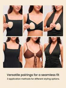 LUVLETTE Women Invisible Skin-Friendly Sticky Self-Adhesive Anti-Sagging Shaping Lifting Breast Tape,Bikini Breast Petals-Cinnamon - Cinnamon - View 11