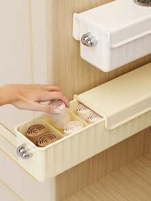 1个内衣胸罩袜子收纳架，壁挂式悬挂储物盒，适用于衣柜、卧室、家居内衣收纳，节省空间 - 彩色 - 查看 2