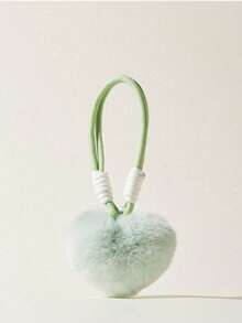 Joivida 1Pc Genuine Rex Rabbit Fur Red Bracelet – Fluffy Heart Bag Charms Cute Wholesale Pendants Toys - Multicolor - View 11