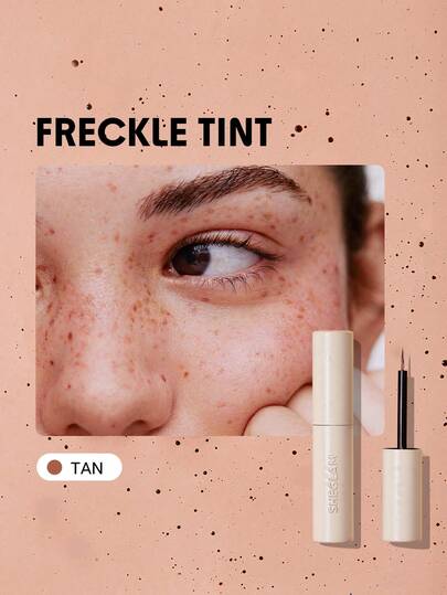 SHEGLAM Freck Please Freckle Tint-Tan Smudge Tint Waterproof Long Lasting Natural Multi-Use Liquid Contour Smooth Face Makeup Contour & Bronzer Brand Beauty Makeup Face Paint Cosmetic For Women Girls Perfect For Winter Spring Ideal For Y2K Fancy Fashion Suitable For Birthday Valentine'S Day Gift Rave Party Ready Best Color