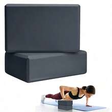 2 khối tập yoga, khối yoga mềm chống trơn trượt dùng cho yoga, pilates, thiền. - màu đen - Xem 1