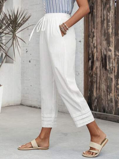 EMERY ROSE 女士纯色高腰休闲裤