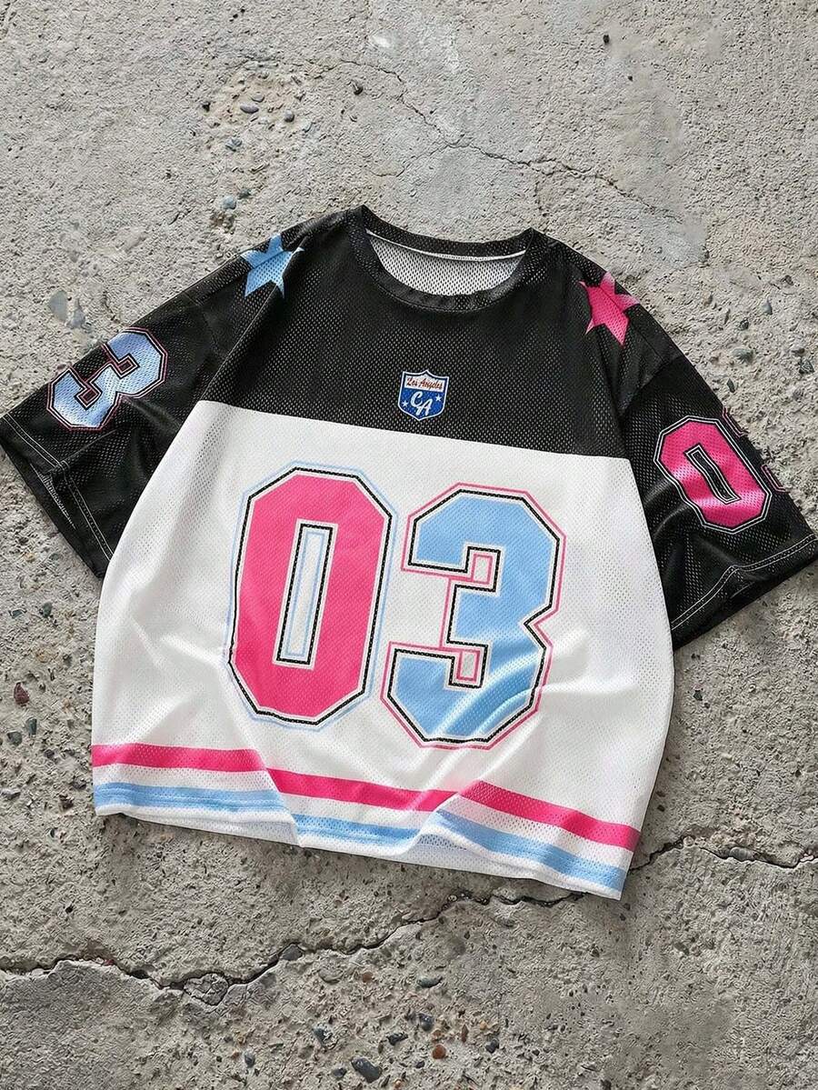 AXEPEAK 男士针织休闲宽松短袖T恤 - 彩色 - 查看 1