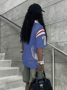 Rovax Áo thun ngắn tay in chữ dành cho nữ, kiểu dáng thường ngày, đa năng. - Nhiều màu - Xem 2