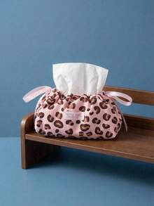 Joivida 1Pc/2Pcs INS-Style Fresh Desktop Storage Tissue Bag, Drawstring Closure Tissue Pouch With Ties - Multicolor - View 12