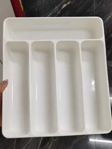 1pc Kitchen Drawer Organizer Cutlery Tray, In-Cabinet Utensil Caddy With Compartments For Knives, Forks, Spoons, Chopsticks, Cooking Utensils Storage, Knife & Fork Drawer Divider - Multicolor - View 17