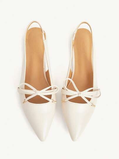 CUCCOO CHICEST Zapatos planos casuales y versátiles con decoración de lazo para mujer