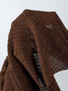 Slaydiva New Women's Backless Halter Mini Cover-Up Dress, Fashionable Sexy Beach Vacation, Spring/Summer - Brown - View 7