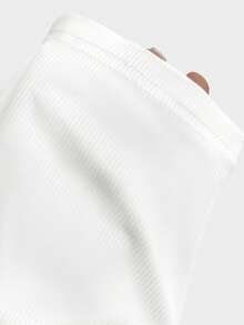 SHEIN PETITE Petite Women's Casual Tie-Front Cardigan, Versatile For Early Spring - White - View 7