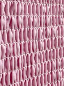 Swim Mod 女士荷叶边装饰连体海岛海滩度假休闲泳衣，甜美女孩连体泳衣，适合游泳池派对游轮，春夏款 - 淺粉色 - 查看 4