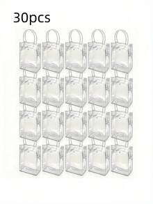 Bolsas de regalo de PVC transparente a granel 1-50 piezas - Reutilizables, impermeables con asas para recuerdos de fiesta, compras, empaque para pequeños negocios - Bolsa de regalo - Ver 17