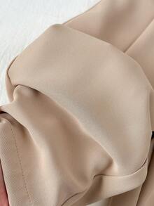 SHEIN 男婴休闲卡其色阔腿宽松裤，春夏款 - 卡其色 - 查看 7