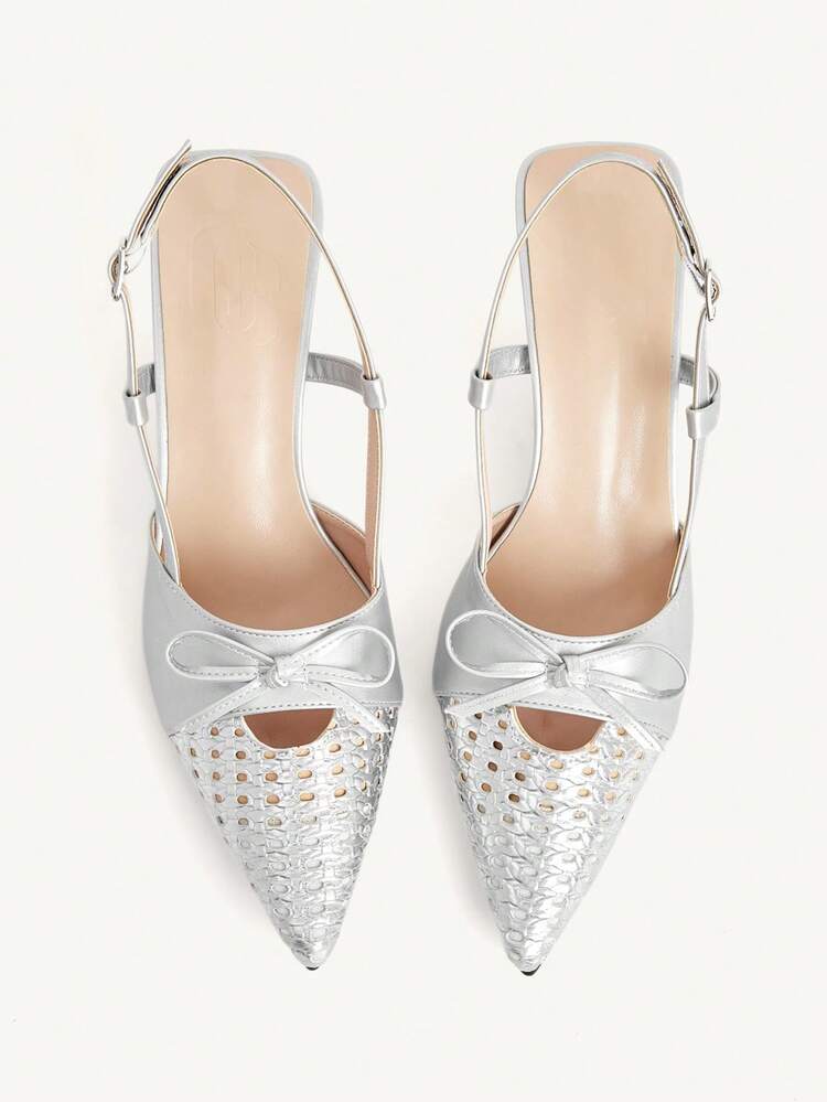 CUCCOO CHICEST Women's Fashionable Elegant Commuting Pumps With Bow Decor Wedding Shoes Summer Shoes Bride Shoes