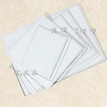 1pc Random Aluminum Alloy Frame Tabletop Whiteboard, Double-Sided Folding Magnetic Dry Erase Board, Office Supplies Back To School - White - View 7