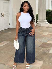 Alexandranx 素色背心連體衣 - 白色 - 查看 4