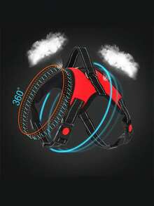 Dog Harness Suitable For Small, Medium,And Large Dogs, With Reflective Pull-Handle Design, Breathable Design. - Red - View 3