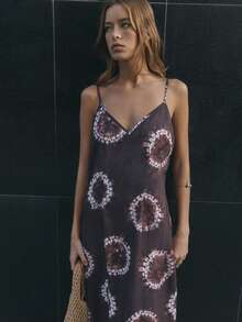 Nöista Full-Length Maxi Dress In Tie-Dye Print. - Purple - View 5