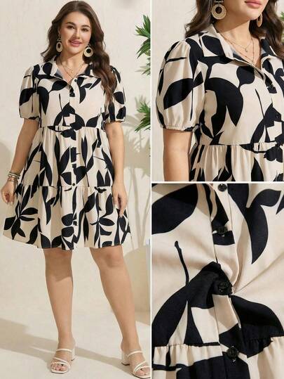 Comfylo Plus Size Floral Allover Print Button Down Front Vacation Casual Dress Beach Outfits For Woman Old Money Wedding Guest Dress Women Summer Valentine's Day Outfit All-Over Print Front Button Ruffle Hem Short Sleeve Dress Women's Floral Print Dress Short Sleeve Waist Cinched Short Dress, Early Spring Island Vacation Romantic Dress, Bohemian Dress Women's Romantic Elegant Short Sleeve Waist A-Line Long Dress,Summer Outfits For Women,Vacation Outfits Woman,Spring Outfits For Women,Spring Dresses For Women,Business Casual Woman,Festival Outfits For Women,Old Money Style Women,Going Out Outfits,Country Concert Outfit,Classy Outfits For Women,Short Sleeve Dress Maxi Dresses For Women Long Dresses For Women Casual Dresses For Women Spring/Summer Outfit Women Dress Plus Size Shirt Dress Curve Casual Dress Plus Size Dress Plus Size Short Dress Plus Size Summer Dress  Maweii Plus Size Dress Black And White Dress Patterned Dress Plus Size Babydoll Dress Floral Plus Size Dress Plus Size Tunic Dress