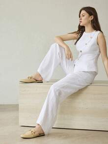 MOTF ZAPATOS PLANOS CÓMODOS PARA USO DIARIO CON DISEÑO SLIP-ON PARA MUJERES PARA NAVIDAD - Albaricoque claro - Ver 4