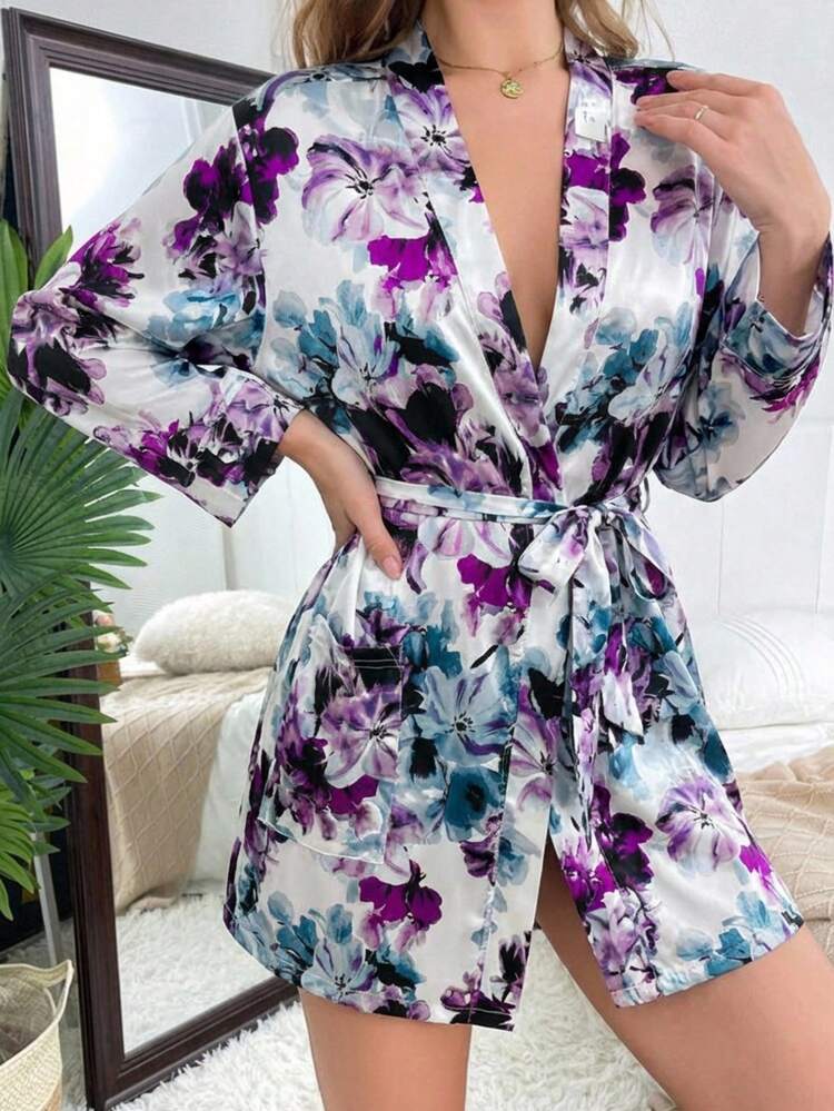 BATA CRUZADA PARA DAMA estampado de Flores -comoda y suave - Floral - Añade 4