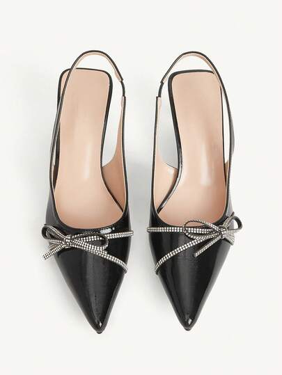 CUCCOO CHICEST Women's Fashion Rhinestone Flower Pointed Stiletto High Heel Single Shoes