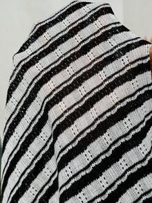 Boho Mama 2pcs Maternity Striped Short Sleeve Button-Up Top And Adjustable Waist Casual Pants Set - Black and White - View 8