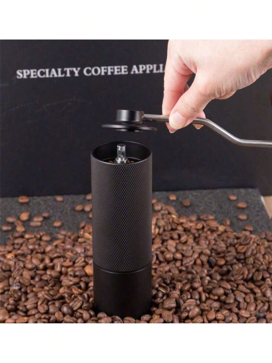 Máy xay cà phê quay tay, máy xay hạt cà phê, bộ pha cà phê nhỏ giọt, máy xay thủ công gia đình, máy pha cà phê cầm tay - màu đen - Xem 1