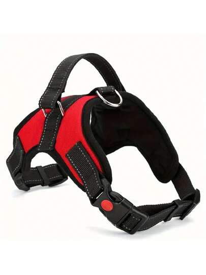 Dog Harness Suitable For Small, Medium,And Large Dogs, With Reflective Pull-Handle Design, Breathable Design.