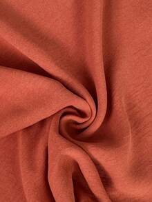 EMERY ROSE Women's Contrast Lace V-Neck Short Sleeve Casual Blouse - Orange - View 6