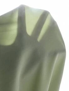 1 chiếc đầm dệt kim thanh lịch cho bé gái tuổi teen, cổ yếm, eo xếp ly, vạt bất đối xứng, màu xanh nhạt, phù hợp mặc hàng ngày, dự tiệc, dạ hội. - màu xanh lá - Xem 8