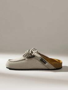 Solecia 女士休闲流苏平底鞋，百搭时尚日常鞋 - 灰色 - 查看 6