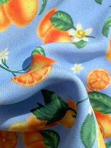 Swim Mod Women's Vacation Beach Fruit Print Swimsuit Set - Multicolor - View 6