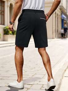 Manfinity Homme Hombres Shorts bermuda con bolsillo oblicuo - Negro - View 5