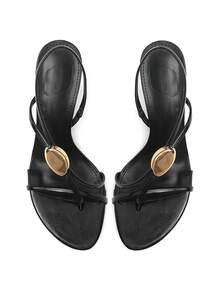 CUCCOO SZL Sandalias de tacón alto para mujer - Negro + - Ver 5