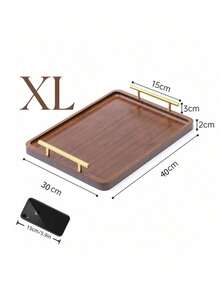 1 صينية شاي من البامبو بزاوية قائمة مع خشب صلب ومقبض، صينية شاي بطراز صيني حديث، مثالية للاستخدام المنزلي والفندقي، المطبخ، هدية عيد الحب، أعراس عيد الحب، عيد ميلاد، رمضان، اكسسوارات المطبخ، أطباق، ديكور الخريف - بني - مشاهدة 14