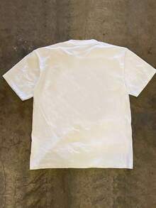 Manfinity Dauomo Men's Round Neck T-Shirt, Cat Print Pattern Design, Casual Versatile Daily Wear, Summer - White - View 2