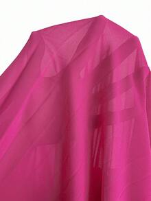 Firerie Plus Size Elegant Solid Color Pleated Hem Tube Dress For Summer Strapless Dress Hot Pink - Hot Pink - View 8
