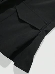 GlowEve 女士黑色荷叶边V领休闲优雅金色蝴蝶结单排扣衬衫，适合派对和日常穿着 - 黑色 - 查看 4