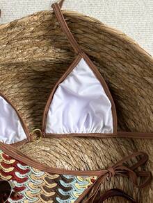 Swim Vcay 2026 New Spring/Summer Women 2pcs Swimsuit Set, Special Fabric Beach Vacation Elegant Casual Swimwear - Multicolor - View 4