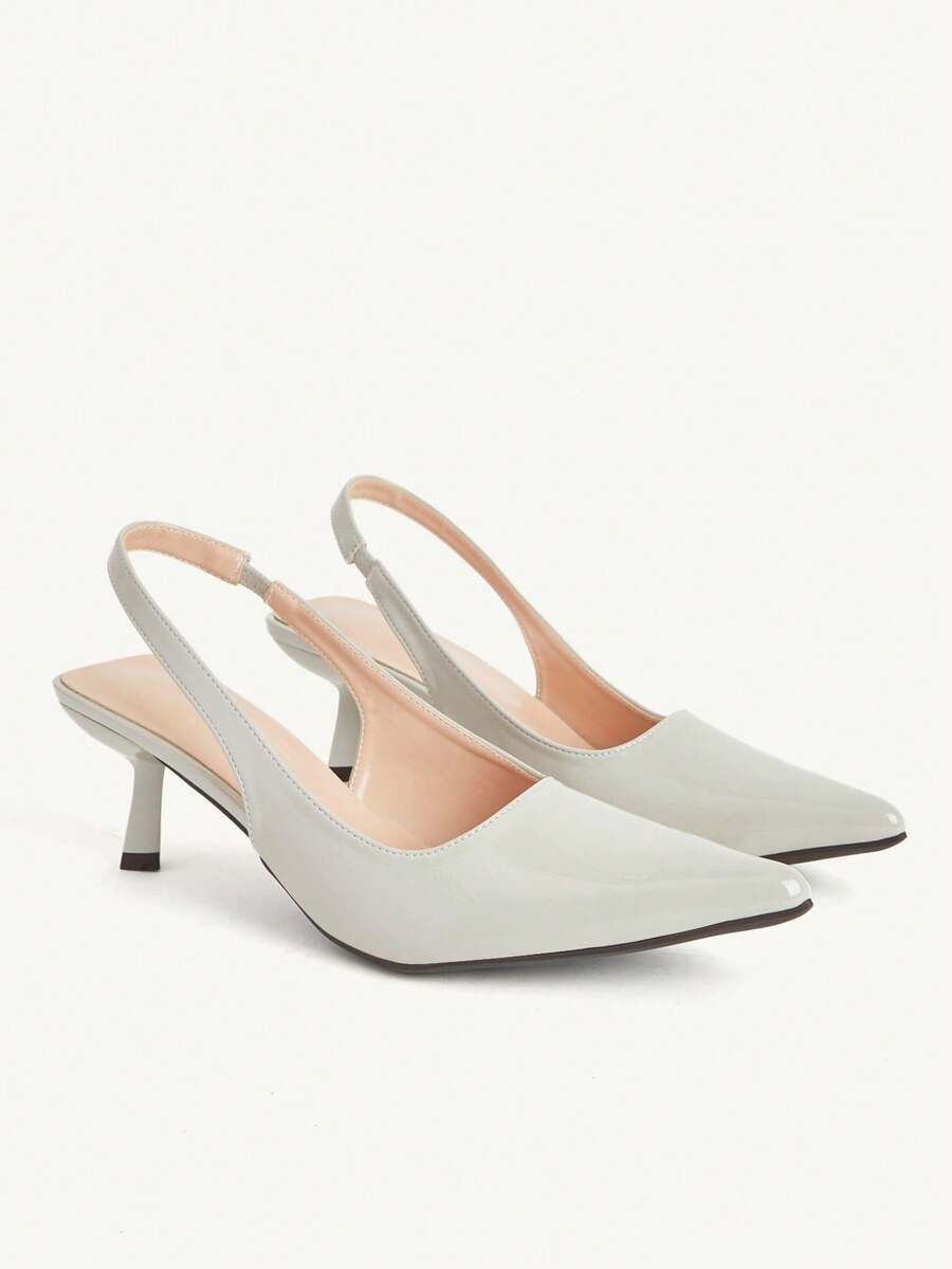 CUCCOO CHICEST Giày sandal cao gót mũi nhọn đơn giản dành cho nữ, thích hợp đi làm. - Màu xanh lá cây - Xem 1