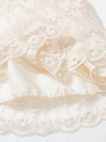 Souflis Souflis 小女孩优雅花卉刺绣网纱公主裙，彼得潘领长袖，适合春季、夏季、秋季各种场合，如生日派对、摄影、学校等。 - 米色 - 查看 8