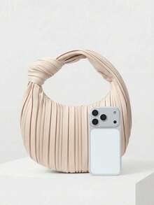 MOTF PREMIUM BOLSO DE ASA SUPERIOR CON CREMALLERA Y DISEÑO DE NUBE - Beis - Ver 4