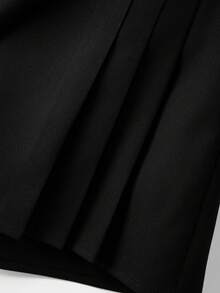 Franclia Women's Pleated Skirt Shorts, Elegant Commuter Style - Black - View 4