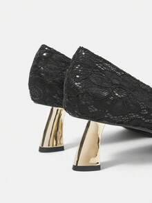 CUCCOO HITCHD Women's Pointed Toe Elegant Commuter High Heels - Black - View 5