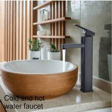 1PC 4-Inch Widespread Bathroom Faucet, Modern Bathroom Sink Faucet With Ceramic Valve Core, Water-Saving, Includes Installation Accessories, Single Hole Countertop Basin Mount - Black - View 4