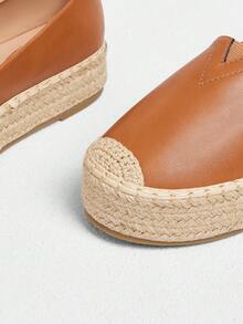 Styleloop 女士平底一脚蹬鞋，波西米亚风格，复古美式，波西米亚风，西部风，音乐节，派对装 - 棕色 - 查看 3