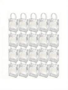 Bolsas de regalo de PVC transparente a granel 1-50 piezas - Reutilizables, impermeables con asas para recuerdos de fiesta, compras, empaque para pequeños negocios - Bolsa de regalo - Ver 8