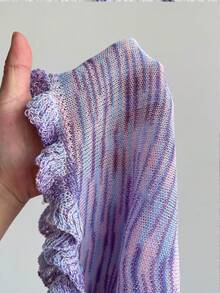 SHEIN SunnyBelle Y2K Women's Spring/Summer Island Vacation Beach Sexy Slimming Ombre Floral Mesh Knit Dress - Multicolor - View 7