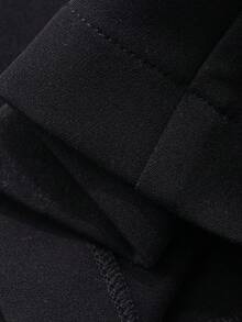FRIFUL Women's Solid Color Waist Cinching Fitted 2 Pieces Set, Versatile For Spring & Summer Lounge Sets For Women - Black - View 9